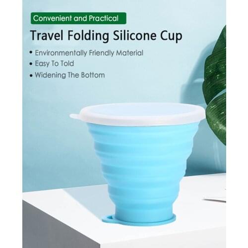 180/250ml Travel Cup Silicone Folding Cup Retractable Folding cups Telescopic Collapsible Coffee Cups Outdoor Sport Water Cup