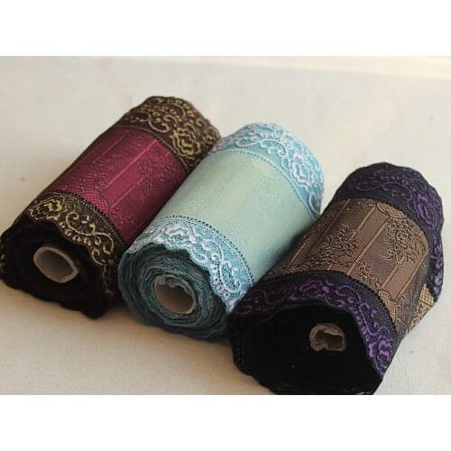 19cm wide 2 yds/lot, Hair Decoration Wide Elastic Stretch Lace Trim wedding dress skirt lace trim