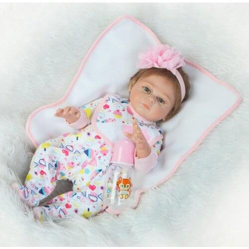 20 Inch Full Silicone Vinyl Newborn Princess Baby Newborn Full Silicone Baby Birthday Xmas New Year Girl Gifts