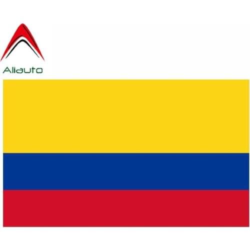 Aliauto Funny Creative Car Sticker Colombia Flag Waterproof Sunscreen Anti-UV Reflective Decal,14cm*8cm
