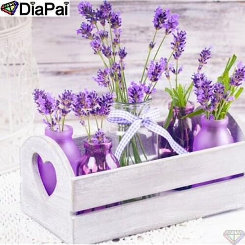 DiaPai 5D Diamond Painting Full Drill Diamond Embroidery "Flower bottle view" Picture Of Rhinestone Handmade Home Decor A27441