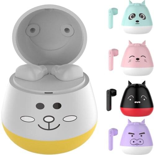 ZW-T7 TWS Wireless Earphones Bluetooth Kitten Bluetooth 5.0 Cute Cartoon With Charging Compartment Stereo Headphones
