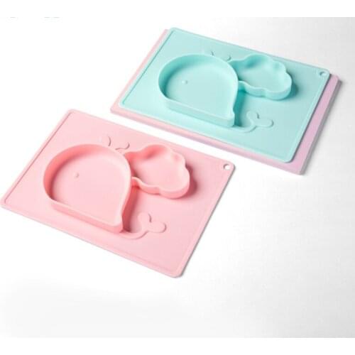 Baby silicone breakfast tray childrens format tray crab plate whale style
