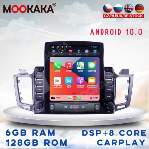 For Toyota RAV4 2012-2018 Car Multimedia Stereo Tesla Screen Android 10 Player Carplay GPS Navigation Head Unit DVD