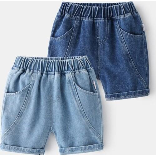Children Pants for Baby Boy Trousers Kids Summer Clothing Boys Denim Jeans Shorts solid toddlers