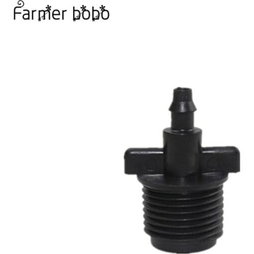 3 pcs Thread to 4mm Barb Fittings Irrigation Switch Connector Joint Garden Micro Irrigation Parts For 4/7mm Hose connector