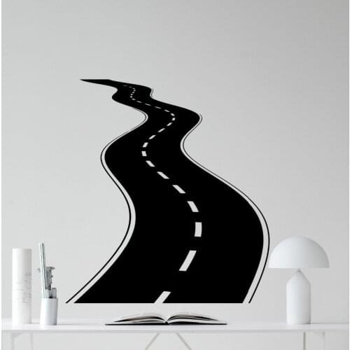 Creative Road Wall Decal Tire Tracks Highway Way Garage Vinyl Sticker DIY Living Room House Interior Decor Vinyl Stickers NY-300