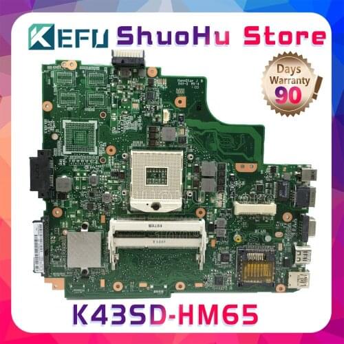 KEFU K43S For ASUS K43SD K43E A43S REV:2.2 Laptop Motherboard Tested 100% Work Original Mainboard
