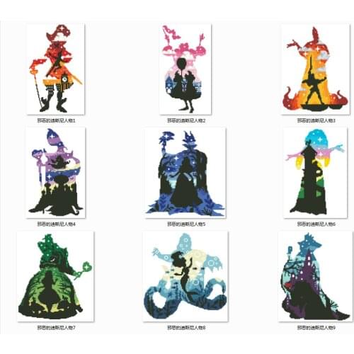 Evil Characters 1 Counted Cross Stitch 11CT 14CT 18CT DIY Cross Stitch Kits Embroidery Needlework Sets