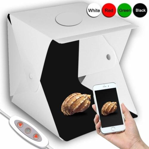 New 2 LED folding light box 40 * 40 portable Photo Studio soft light box adjustable brightness light box SLR camera