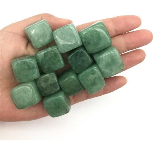 Wholesale 100g Natural Green Strawberry Quartz Crystal Polished Cube Stones Healing Decor Natural Quartz Crystals
