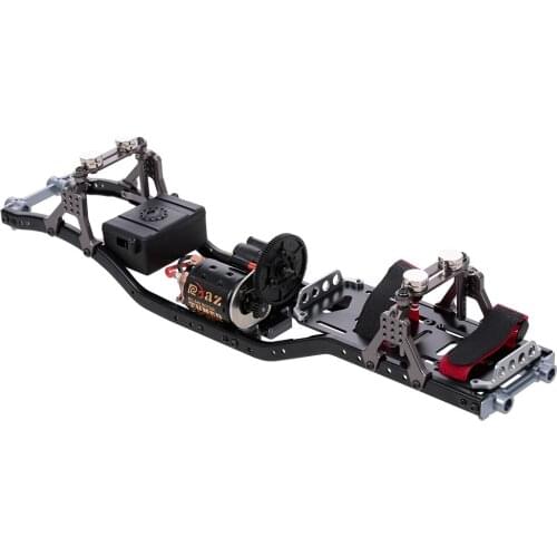 RC Car Frame Carbon Fiber Metal Car Chassis Beam with 540 Motor for AXIAL SCX10 RC Crawler Climbing Car Spare Parts