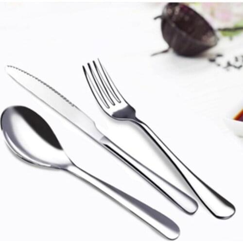 Silver Tableware 999 Foot Silver Knife, Fork And Spoon Three-piece Steak Knife, Fork And Spoon Set Pure Silver Tab