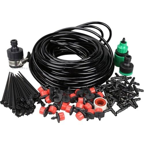 5/10/15/20/25m Automatic Flowers Drip Irrigation System Adjustable Tubing Dripper Watering Garden Hose Kit E2S