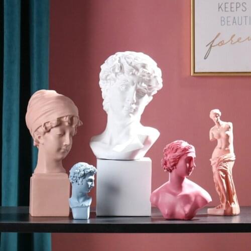 Nordic Resin David Venus Statue & Sculpture Abstract Character Figurines Sketch Practice Home Decor Room Decor Desk Accessories