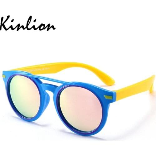 Retro Round Child Polarized Sunglasses Boys Girls Ultra-soft Flexible Silicone Tr90 Baby Sun Glasses Uv400 Eyewear Gafas De Sol