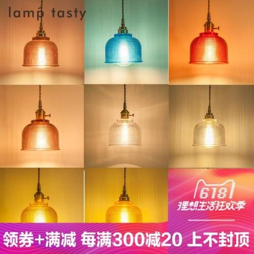 Modern simple colorful glass pendant light E27 4 color led hanging lamp/droplight for dinning bar restaurant deco light fixture