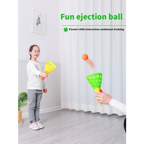 Outdoor Ejection Ball Sports Game Toys Children Throwing and Catching Sports Ball Toy Parent-child Interactive Catch Ball Game