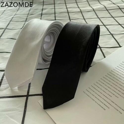 Narrow Casual Arrow Skinny White Necktie Slim Black Tie For Man Accessories Simplicity For Party Formal Ties Fashion