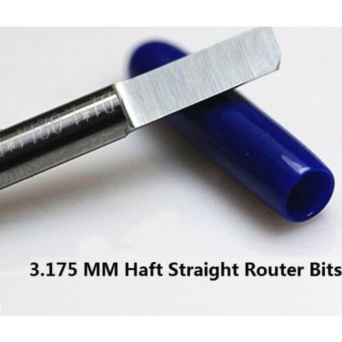 1pc 3.175mm SHK Haft Straight Router Bits CNC Cutter Carbide Cutting Tools Engraving Bit Work on PVC Wood Machine