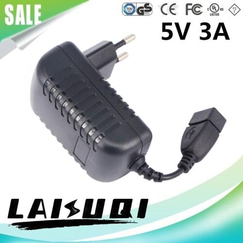 10pcs 5v 3a Usb Ac/dc Power Adapter Eu Plug Charger Supply 5v3a For Tablet Pc Mid Other LAISUQI New Hot Sale Real