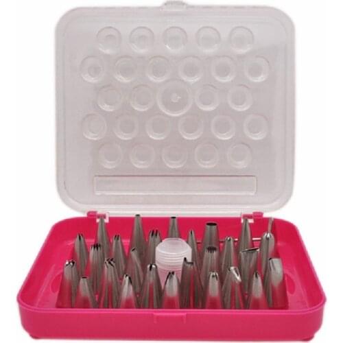 2set/lot)Free Shipping 28pcs Stainless Steel Cake Decorating Nozzles set in the Plastic Box