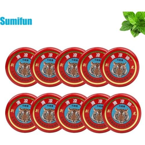 5/10pcs Red Cooling Oil Tiger Balm Mint Muscle Mosquito Bites Cream Anti-Itching Headache Red Tiger Pain Relief Ointment P0139