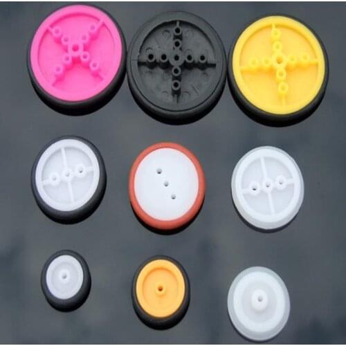 9 pcs/lot different type Concave wheel DIY Parts Model of the wheel Plastic belt pulley mini belt Wheel Sets for Model