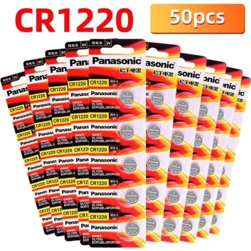 50PCS Original Panasonic CR1220 Coin Cell Button Batteries DL1220 BR1220 ECR1220 LM1220 3V Lithium Battery For TPDA MP3 player