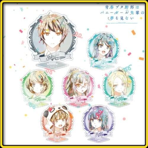 Anime Seishun Buta Yarou Wa Bunny Girl Senpai no Yume Sakurajima Mai Acrylic Stand Figure Model Plate Cosplay Decor Xmas Gifts