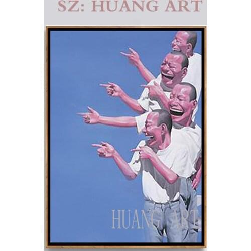 The lions share of the entertaining man happy 100% handmade oil painting on the canvas of big mouth decoration unique gift of m