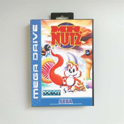 Mr. Nutz - EUR Cover With Retail Box 16 Bit MD Game Card for Sega Megadrive Genesis Video Game Console