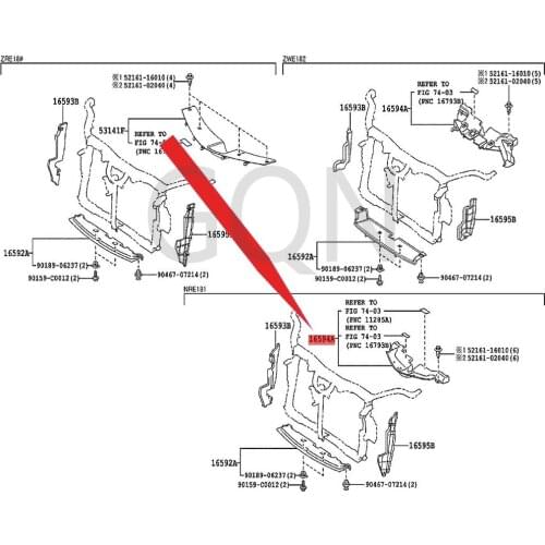 Radiator deflector 2014-Toy ota COR OL LA water tank upper guard plate water tank upper cover water tank frame upper guard plate