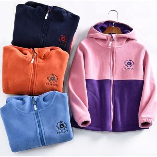 Childrens jacket for girls boys autumn coats fleece warm hoodie teenager boy clothing child teens school clothes 6/8/10/12year