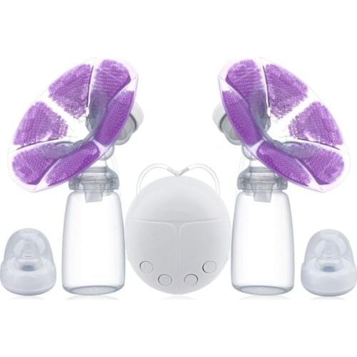 Bilateral Electric Breast Pumps With Milk Bottle USB Cable PP BPA free Powerful Intelligent Baby Breast Feeding Milk Suckers