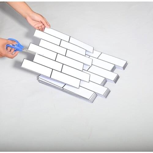 Eco-friendly Waterproof PVC 30x30cm Matt Finish Brick Wall and Tile Sticker Wall Decor Kitchen and Dining Rooms Decor
