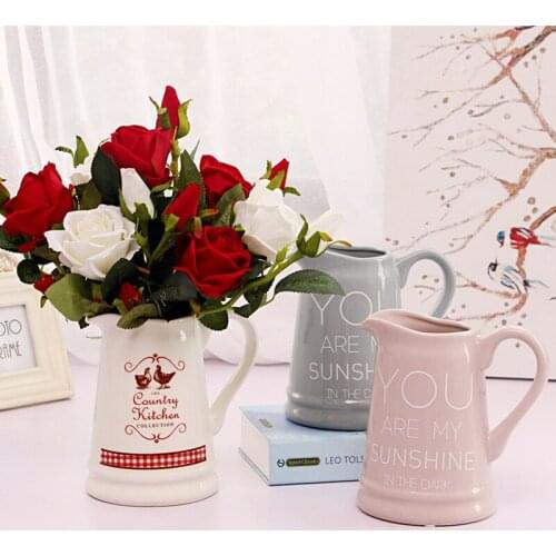 European Fashion Ceramic Flower Vase Porcelain Vases Decoratives Vase For Home Decoration Modern Tabletop Decor Vases