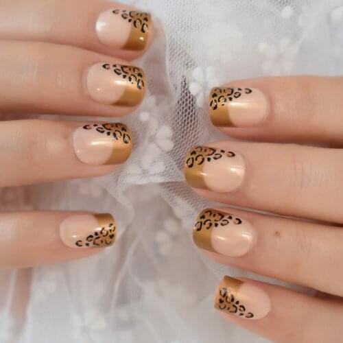 France Nails With Design Short Square Gels Nails Detachable Nails Art Tips Supplies Wholesale FIngernails Full Cover EchiQ Nails