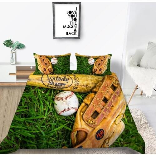 Grassland Bedding Set Baseball Fashionable Fresh King Size Duvet Cover Queen Twin Full Single Double Unique Design Bed Set