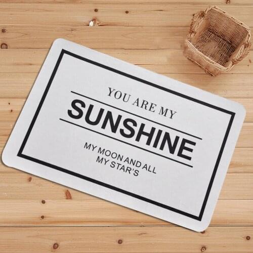 Door-to-door Mats Black and White Simple Protective Floor Door Mats Bathroom Bathroom Kitchen Door Welcome Mats for Front Door