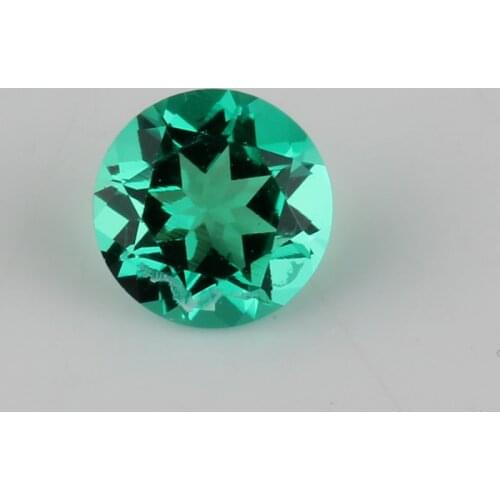 1 carat 6.5mm Round Shape Green color Lab Grown emerald gemstones for Jewelry making
