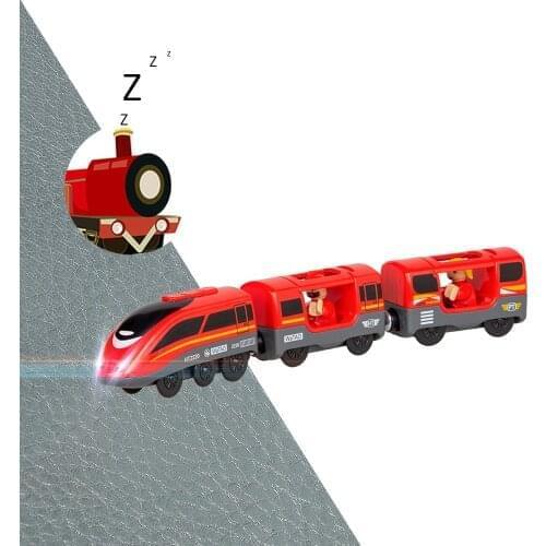 Multifunctional High Speed Electric Train Toys Set With Light and Sound Train Diecast Slot Toy Fit for Wooden Tracks Railway