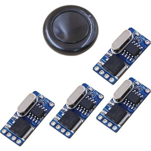 New RF Wireless Remote Control Switch Wireless Learning Remote Control Switch Round Type Transmitter 1 Channel Relay 315/433MHZ