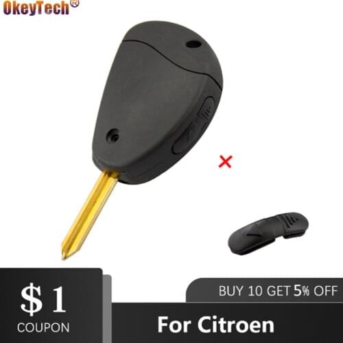 OkeyTech 2 Buttons New Remote Car Key Shell For Citroen Evasion Synergie Xsara Xantia Side Case Shell with Replacement Button