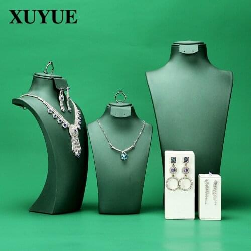 New Jewelry Display stand green person neck jewelry props model necklace earrings ring display stand spot