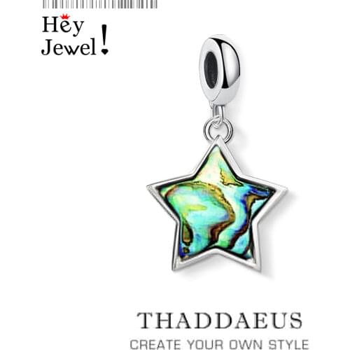 Shell Star Silver Char Pendant Europe DIY Jewelry Findings Accessories 925 Sterling Silver Fashion Jewelry Gift For Women