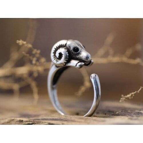 Drop shipping-3D Retro Sheep Ring