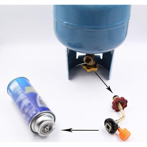 Portable Recharge Butane Cylinder Durable For Gas Stove Accessories Outdoor Camping Refill Adapter Copper Hiking Connector