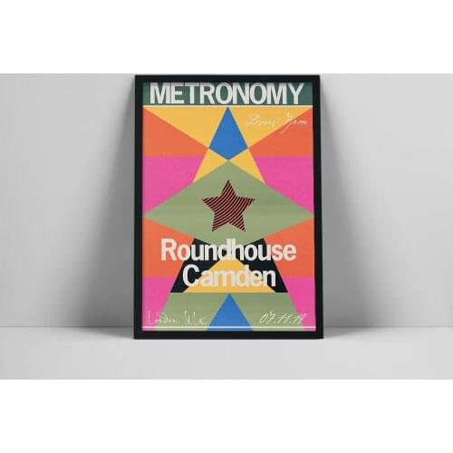 Metronomy Gig Poster Star Singer Album Pop Music Poster Canvas Painting Colorful Pentacle Poster Wall Art Living Room Home Decor