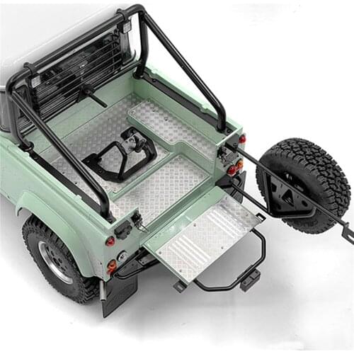 Anti-slip Stainless Steel Tailgate Board Anti-skid Plate for RC4WD 2015 D90 Pickup RC Truck Accessories